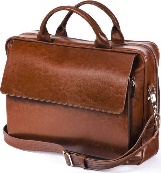 Kožená hnedá taška na notebook (SL30 VINTAGE BROWN) Veľkosť: ONE SIZE