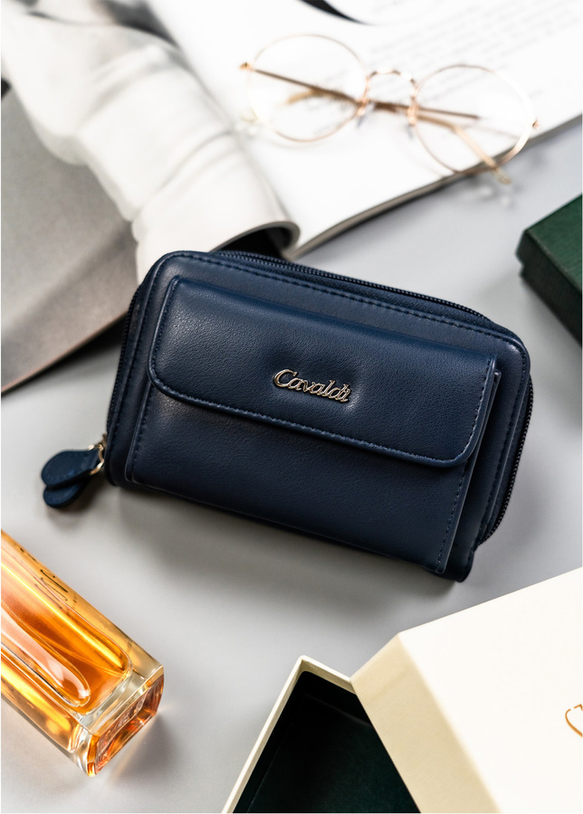 4U Cavaldi Tmavomodrá priestranná peňaženka M763 N122-APU-BL Veľkosť: ONE SIZE
