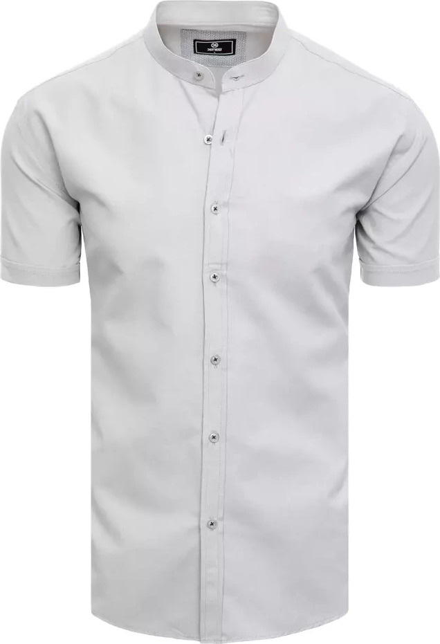 Svetlosivá košeľa s krátkym rukávom KX0999 Veľkosť: M