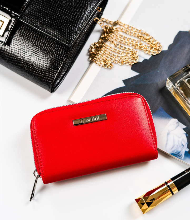 4U Cavaldi Červená koženková peňaženka M765 ABT-03-BL Veľkosť: ONE SIZE