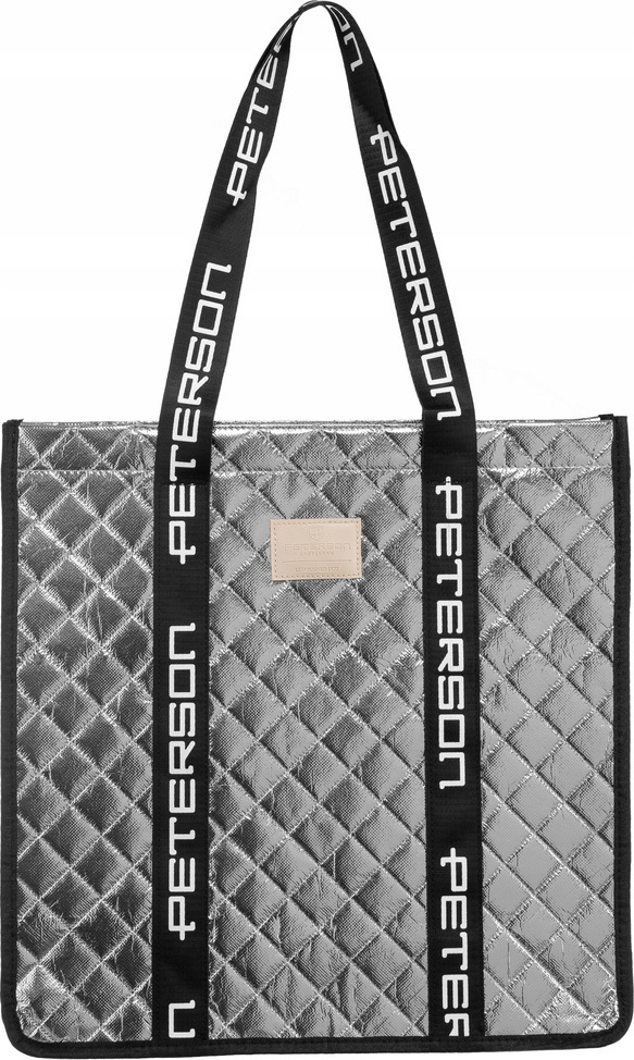 Peterson Strieborná veľká taška zo syntetickej tkaniny [DH] PTN RSPV 003 Veľkosť: ONE SIZE