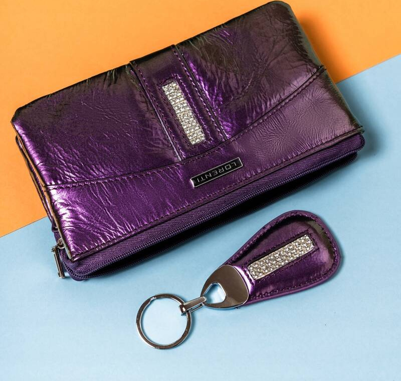 Lorenti fialová veľká peňaženka so zirkónmi S310 76121-MFS Veľkosť: ONE SIZE