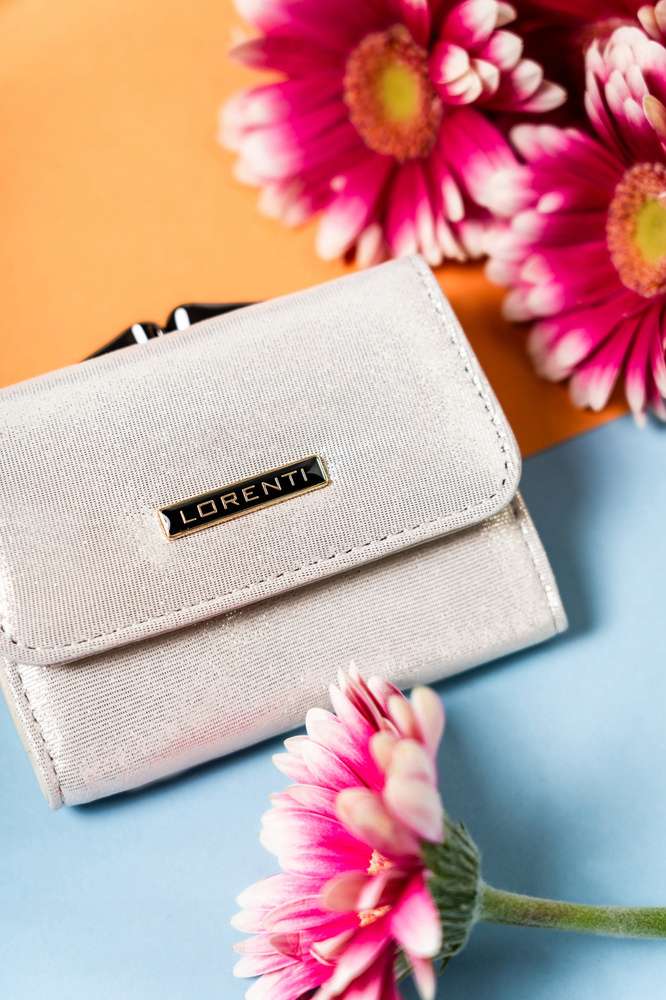 Lorenti Strieborná trblietavá peňaženka S301 55287-GZ Veľkosť: ONE SIZE