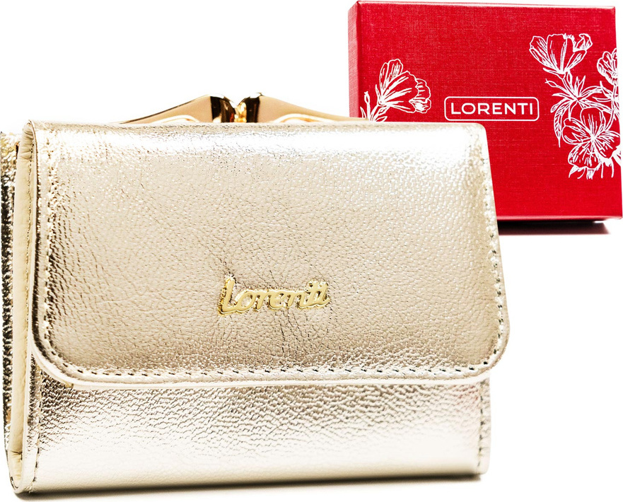 Lorenti Zlatá lesklá peňaženka S300 55287-BLA Veľkosť: ONE SIZE