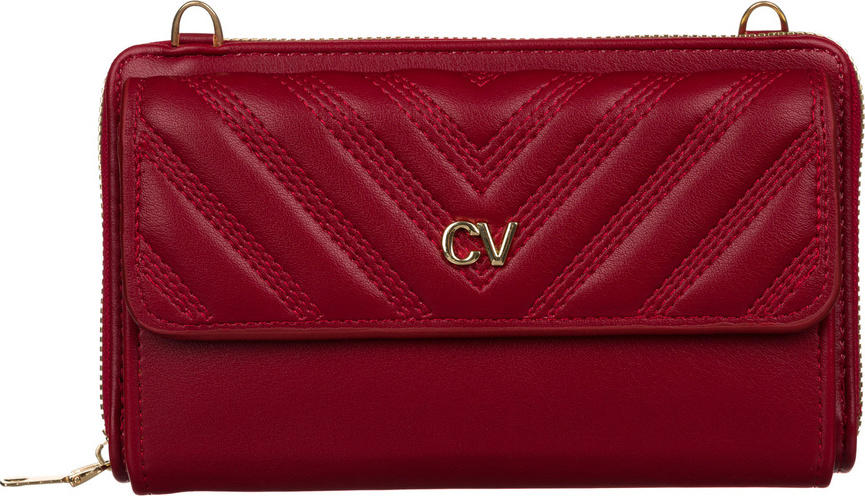 4U Cavaldi Vínová prešívaná peňaženka s popruhom M776 M-11 Veľkosť: ONE SIZE