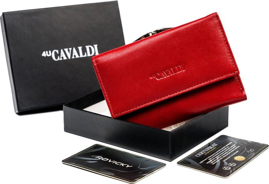 Cavaldi Červená peňaženka s RFID M416 [DH] RD-18-GCL Veľkosť: ONE SIZE