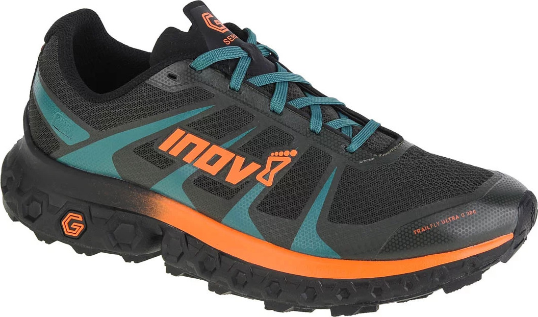 Čierne pánske bežecké topánky Inov-8 Trailfly Ultra G 300 Max 000977-OLOR-S-01 Veľkosť: 42