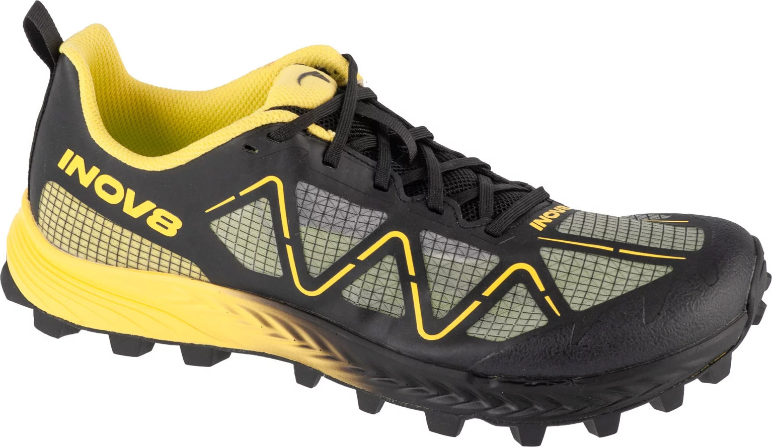 Čierno-žlté pánske bežecké topánky Inov-8 MudTalon Speed 001146-BKYW-P-001 Veľkosť: 44