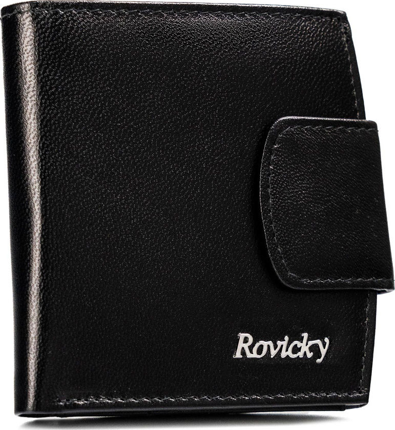 Rovicky čierna malá kožená peňaženka V286 R-RD314-GCL Veľkosť: ONE SIZE