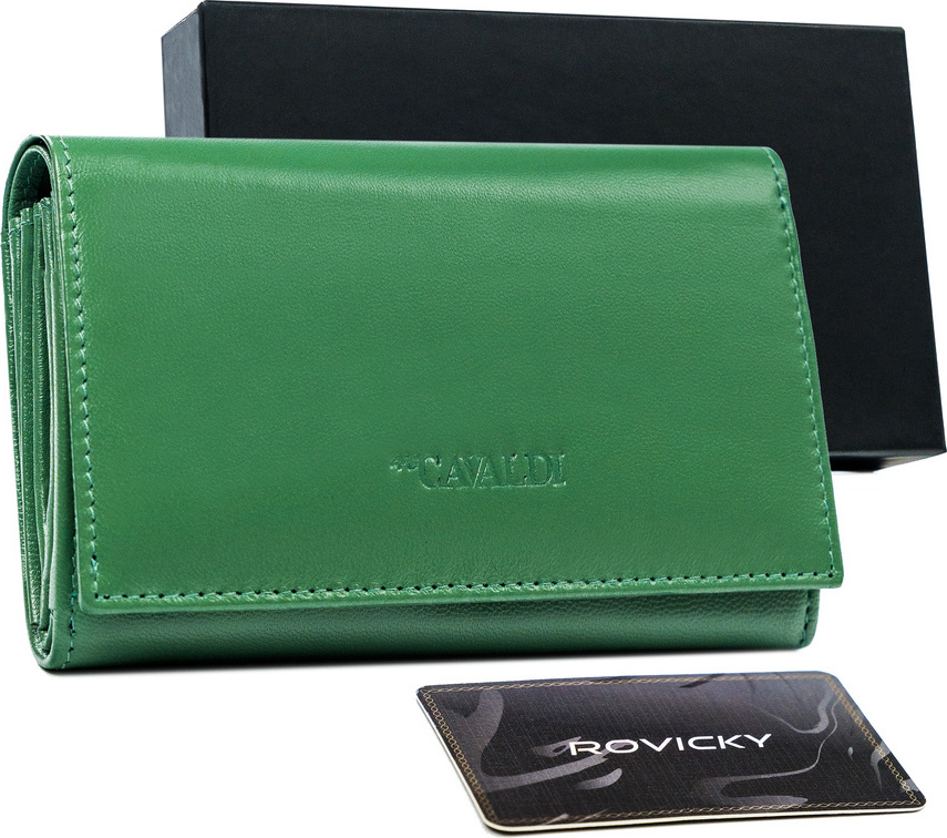 Cavaldi Klasická peňaženka z kože - zelená M355 RD-22-GCL-0924 TURQU Veľkosť: ONE SIZE