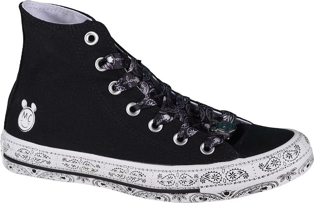 Čierne dámske tenisky Converse X Miley Cyrus Chuck Taylor Hi All Star 162234C Veľkosť: 42,5