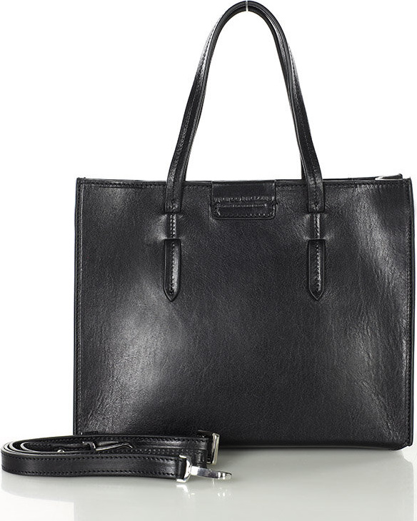MARCO MAZZINI Čierna dámska elegantná shopper kabelka (G12152a) Veľkosť: ONE SIZE