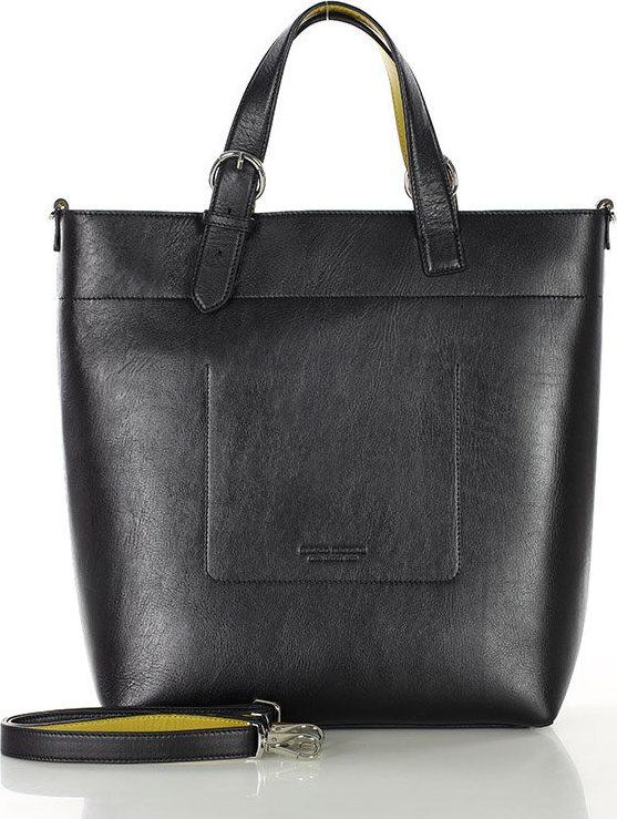 MARCO MAZZINI Čierna dámska štýlová shopper kabelka (G12396a) Veľkosť: ONE SIZE