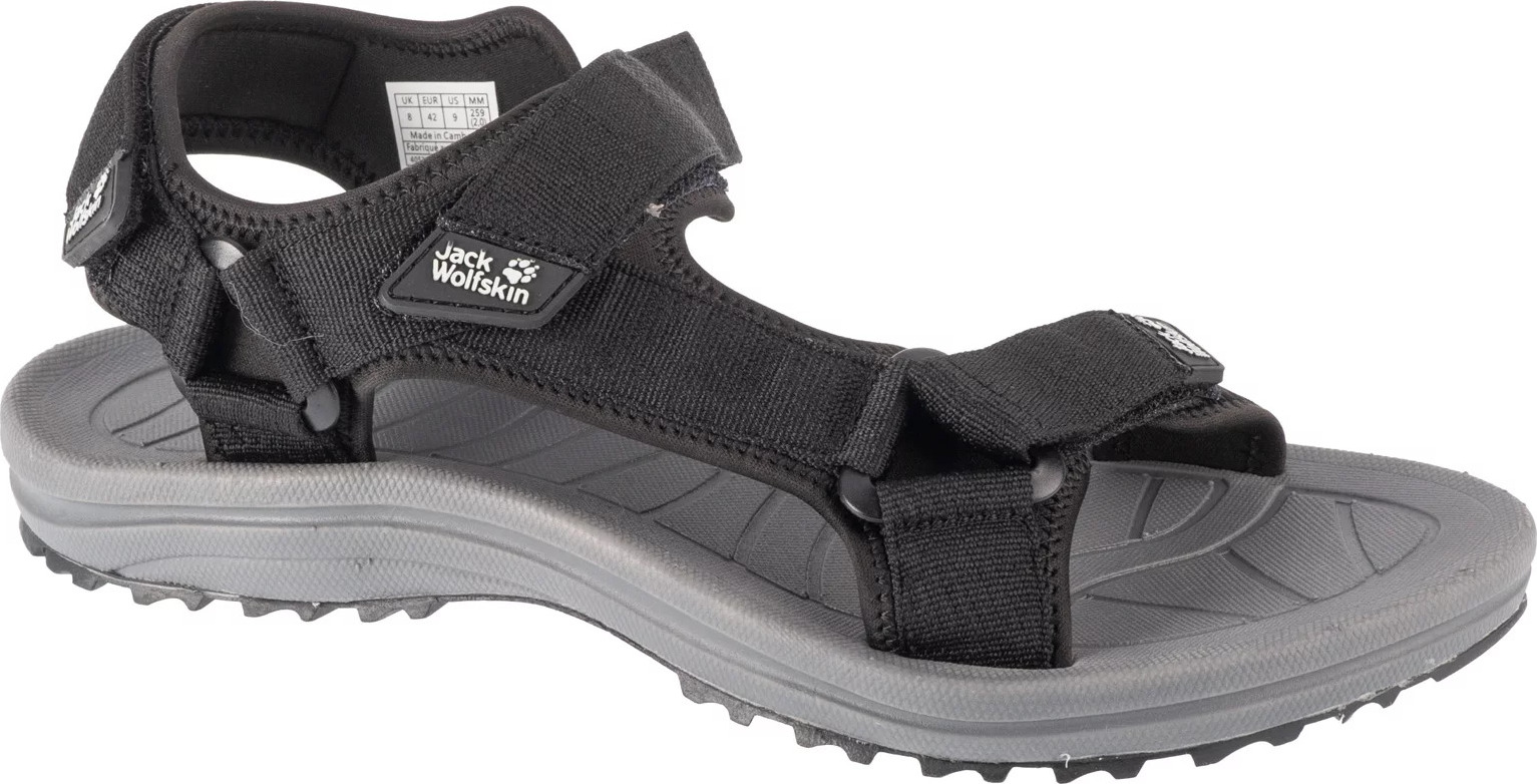 Tmavosivé pánske sandále Jack Wolfskin Wave Breaker Sandal M 4052011-6000 Veľkosť: 42