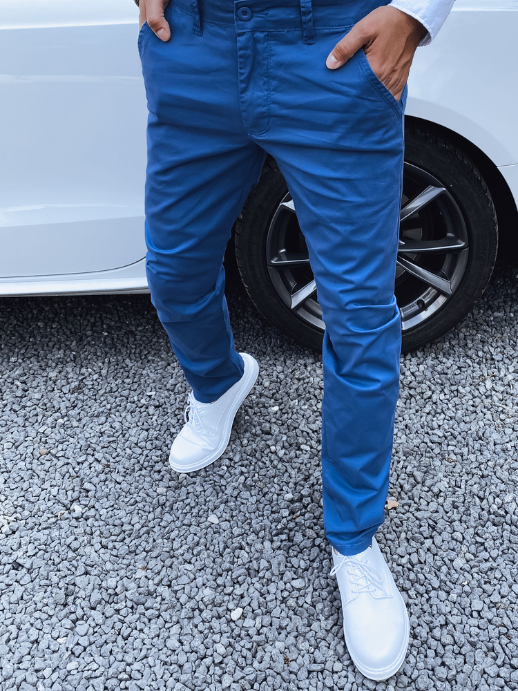 Modré pánske spoločenské nohavice UX4336 Veľkosť: 42/56