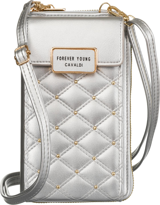 4U Cavaldi strieborná peňaženka s odnímateľným popruhom M775 M-09 Veľkosť: ONE SIZE