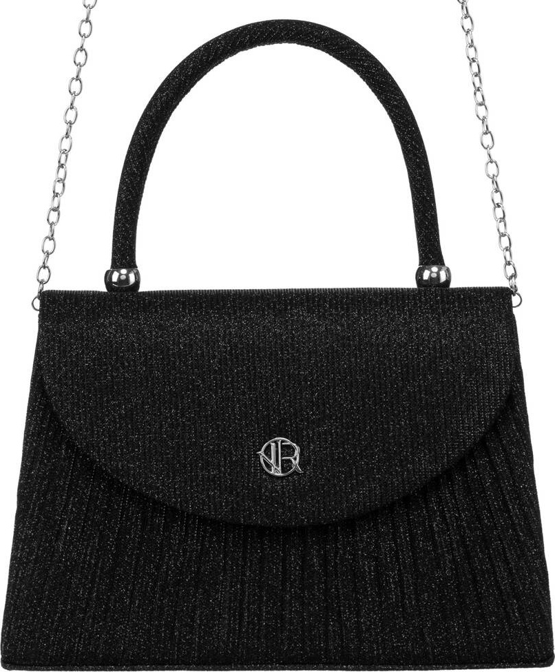 Rovicky Čierna elegantná brokátová kabelka R-XS004 Veľkosť: ONE SIZE