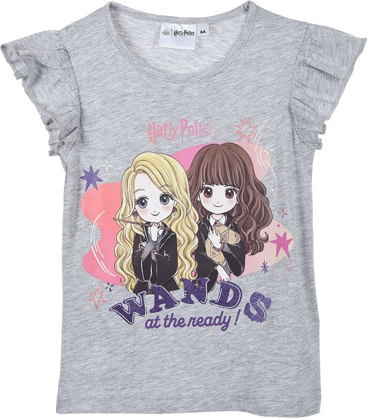 Sivé dievčenské tričko - Luna a Hermiona Veľkosť: 116