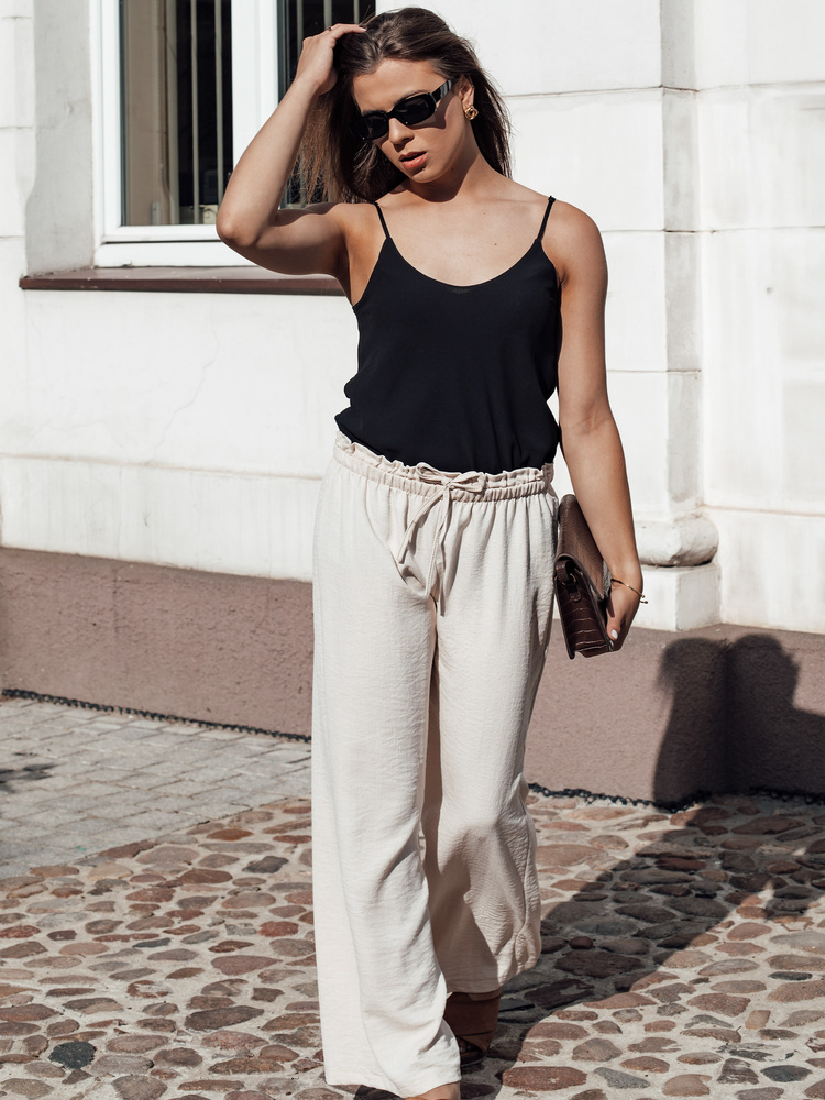 Svetlobéžové letné nohavice MADDIE UY2131 Veľkosť: ONE SIZE