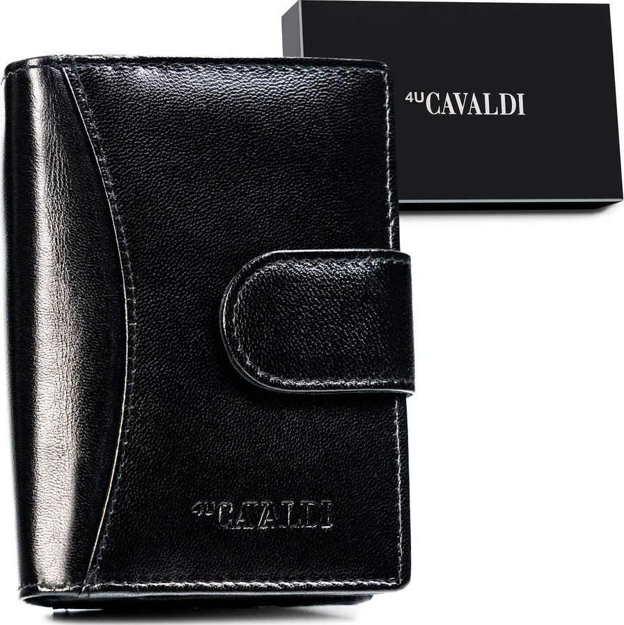 4U Cavaldi Čierna priestranná dámska peňaženka M805 RD-09-GCL Veľkosť: ONE SIZE