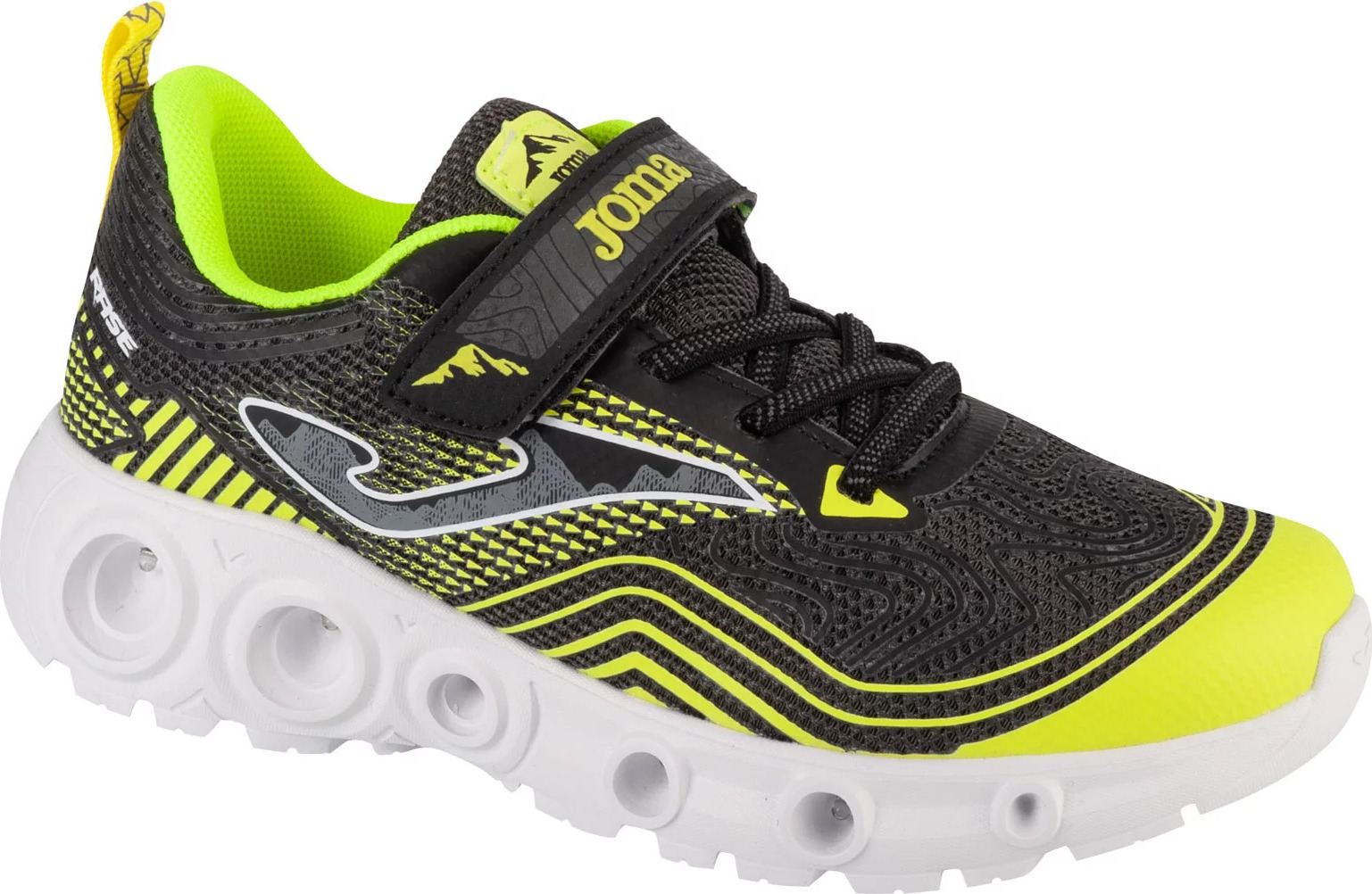 Čierno-limetkové chlapčenské tenisky Joma Rase Jr 2401 JRASEW2401V Veľkosť: 26