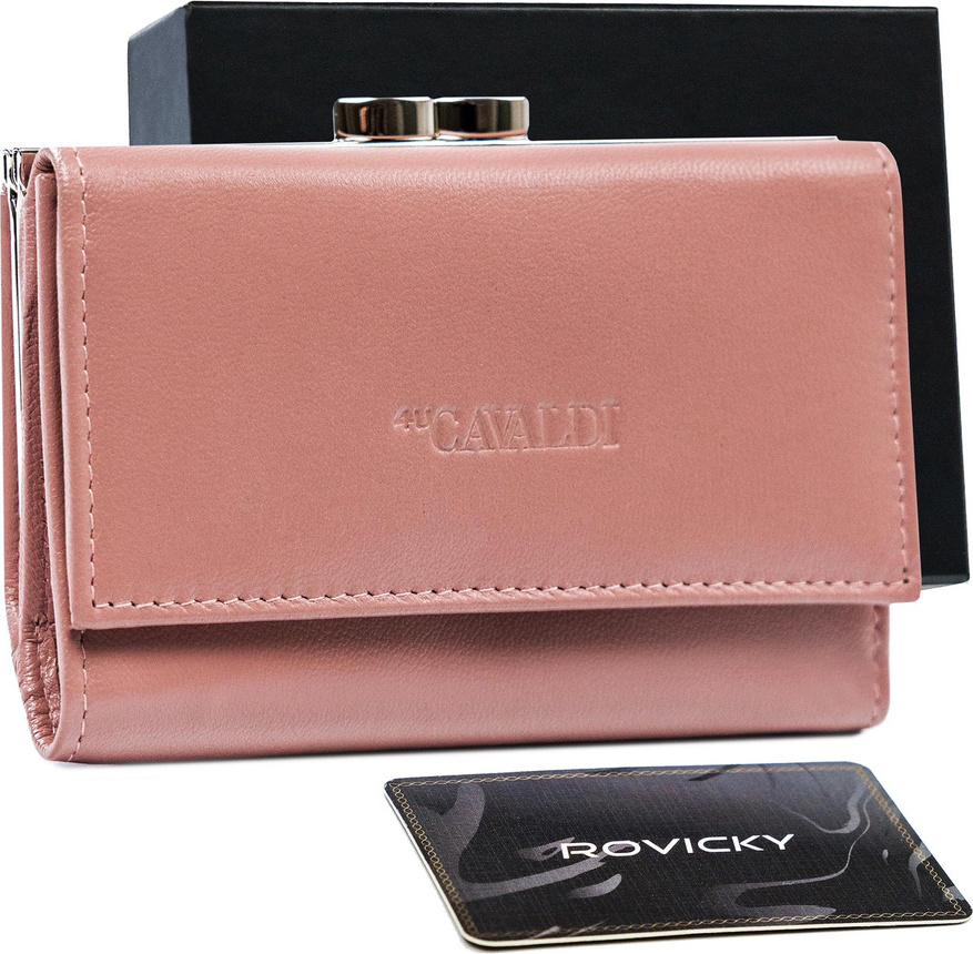 4U Cavaldi Ružová peňaženka s RFID M818 RD-18-GCL Veľkosť: ONE SIZE