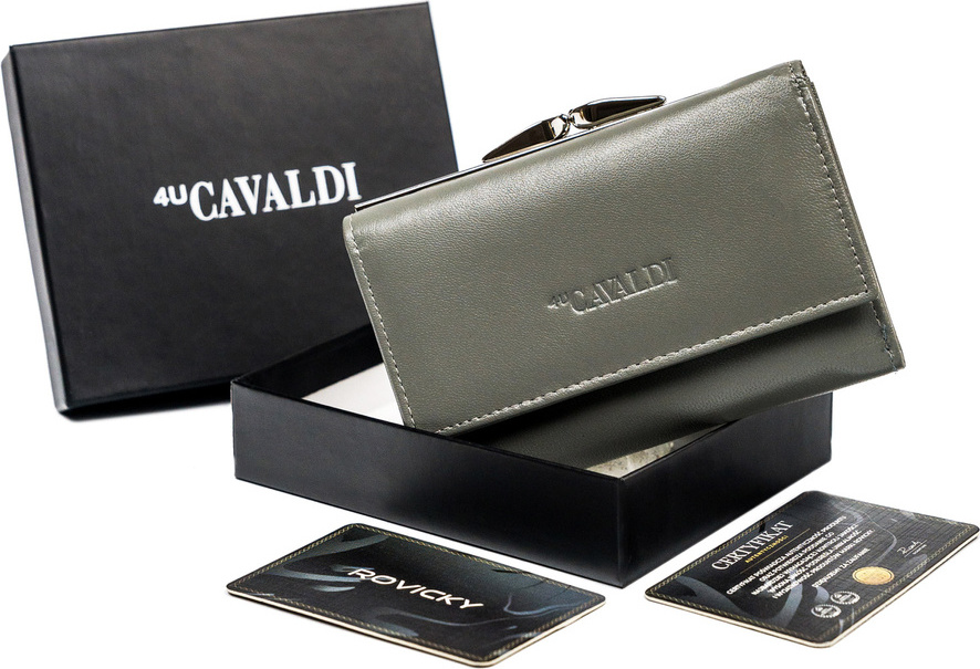 4U Cavaldi Sivá peňaženka s RFID M814 RD-18-GCL Veľkosť: ONE SIZE