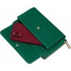 4U Cavaldi Tmavozelená prešívaná peňaženka s popruhom M823