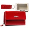 Peterson darčeková sada červenej strednej peňaženky a kľúčenky Q025