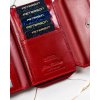 Peterson darčeková sada červenej strednej peňaženky a kľúčenky Q025