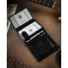4U Cavaldi Čierna kožený peňaženka bez zapínania B047