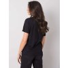 Čierne dámske tričko s potlačou