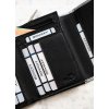 Rovicky Čierno-strieborná kožená peňaženka na patentku V320