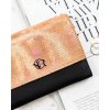 Rovicky Čierno-zlatá kožená peňaženka na patentku V319