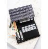 Rovicky Čierno-biela kožená peňaženka na patentku V317