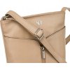 Rovicky béžová kožená messenger taška