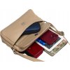 Rovicky Béžová crossbody taška so strieborným kovaním