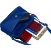 Rovicky Modrá crossbody taška so strieborným kovaním