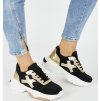 Sneakersy dámske čierno-zlaté