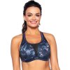 Tmavomodrá vzorovaná športová podprsenka Ava Dina Maxi