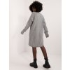 Sivé svetrové midi šaty