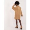 Svetlohnedé voľné rolákové šaty