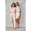 Púdrové luxusné pyžamo s pusinkami Taro Saanvi (Veľkosť S)