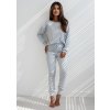 Sivé dlhé pyžamo Sensis Silver Angora Soft