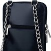 Tmavomodrá kožená crossbody kabelka s púzdrom na telefón