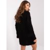 Čierne dámske pletené mini šaty (Veľkosť ONE SIZE)