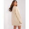 Béžové dámske svetrové mini šaty
