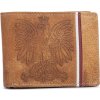 Svetlohnedá pánska peňaženka s originálnym motívom D017