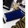 Rovicky Modrá dámska lakovaná kožená peňaženka V144