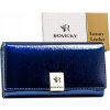 Rovicky Modrá dámska lakovaná kožená peňaženka V144